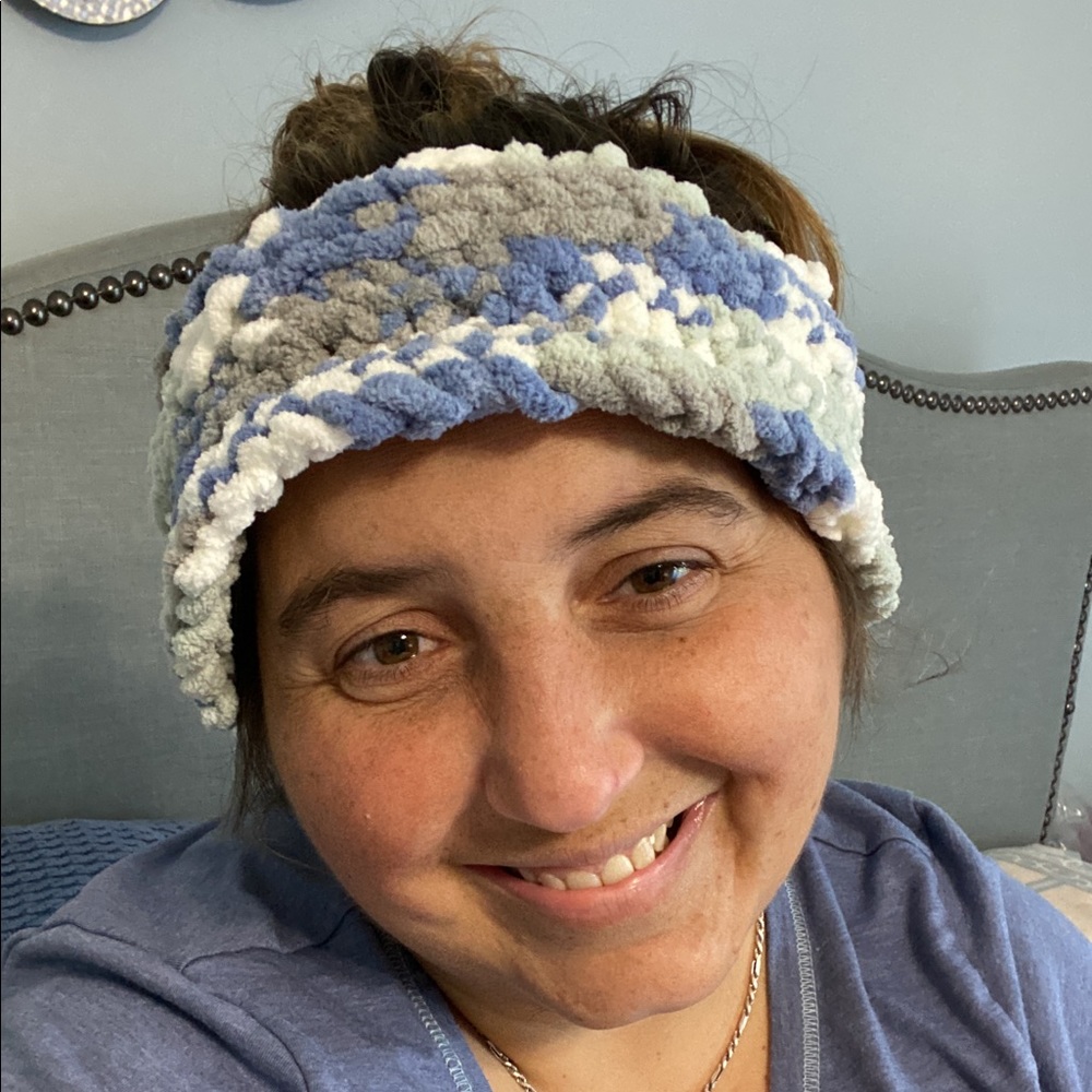 Handmade chenille yarn headband